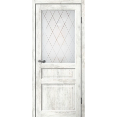 Дверь межкомнатная Сибирь Профиль Классик C03 Ель альпийская, стекло художественное